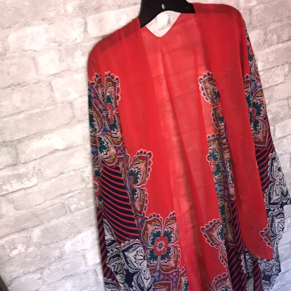 EXPRESS | Floral paisley print Chiffon Cover-Up - Picture 8 of 8